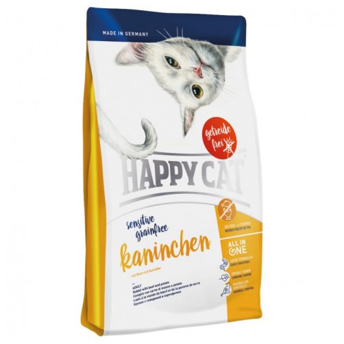 غذای خشک بدون غلات گربه هپی کت با گوشت خرگوش ارگانیک/  1400 گرمی / Happy Cat Grainfree Kaninchen